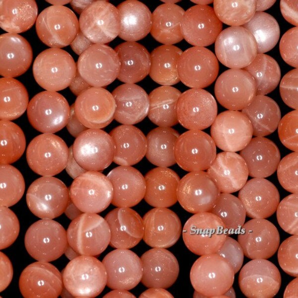 10mm Orange Moonstone Gemstone AA Orange Round 10mm Loose Beads 16 inch Full Strand (90147125-247)