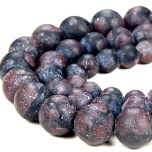 Rare Natural Matte Garnet In Black Tourmaline Gemstone Grade AAA Round 6MM 8MM 10MM Loose Beads (D265)