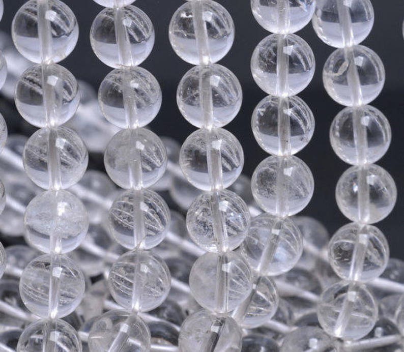 Quartz Falling 10MM Falling Snow Clear Quartz Rock Crystal Gemstone Round 10MM Loose ...