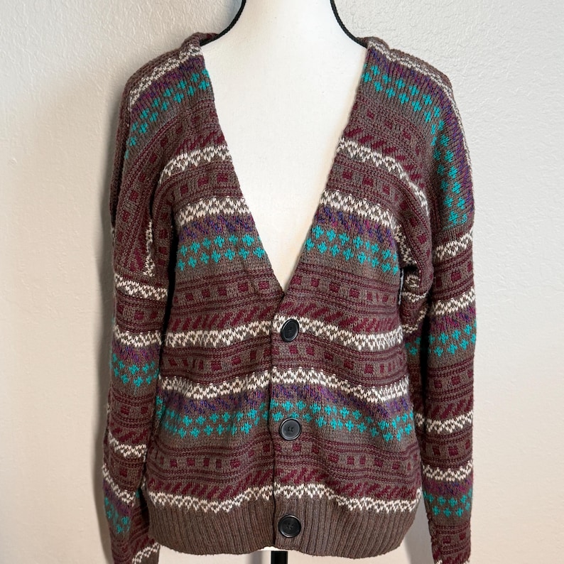 Urban Renewal Urban Outfitters Cardigan One of a Kind Vintage Remade Sweater S/M/L image 1