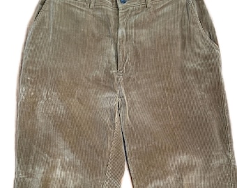Polo Ralph Lauren Corduroy Pants 90s Vintage Tan Brown 100% Cotton Old Money 33x30
