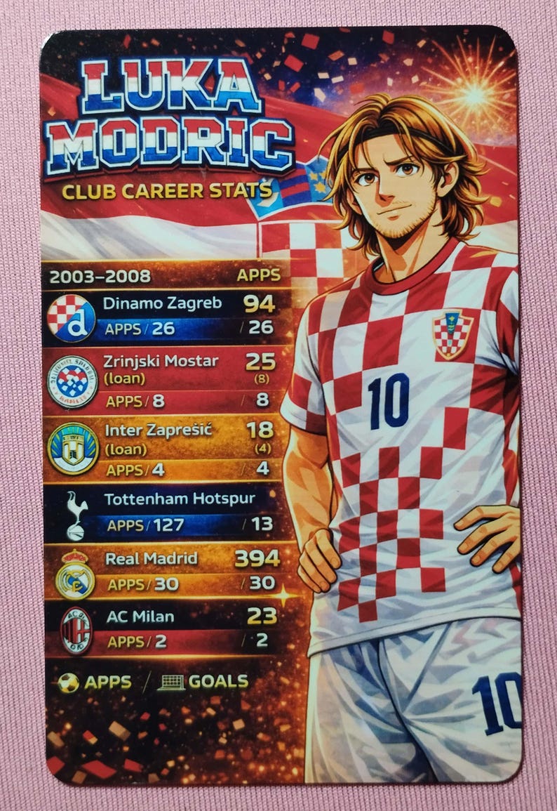 Luka Modric Croatia Cartoon T-shirt Black Color 