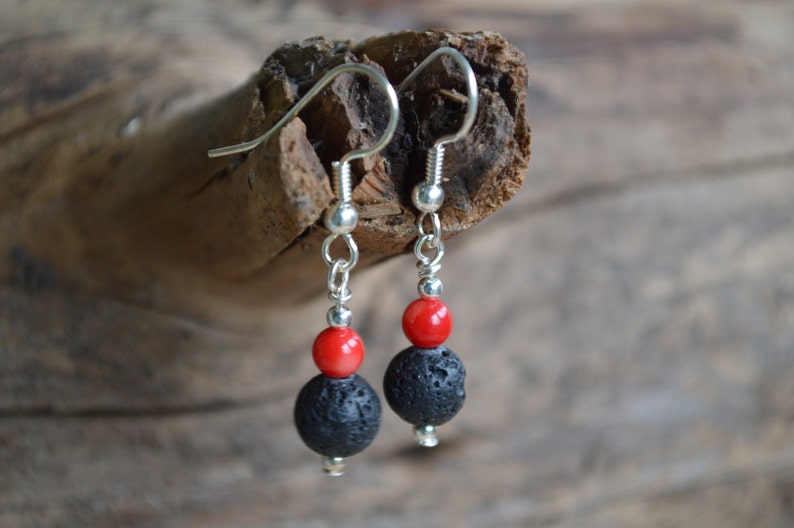 Red Coral Diffuser Earrings