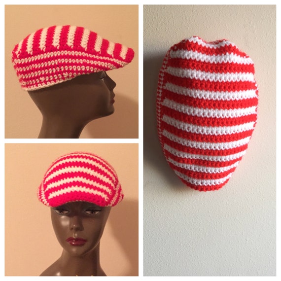 Crochet Stripe Kangol Hat Unisex Etsy
