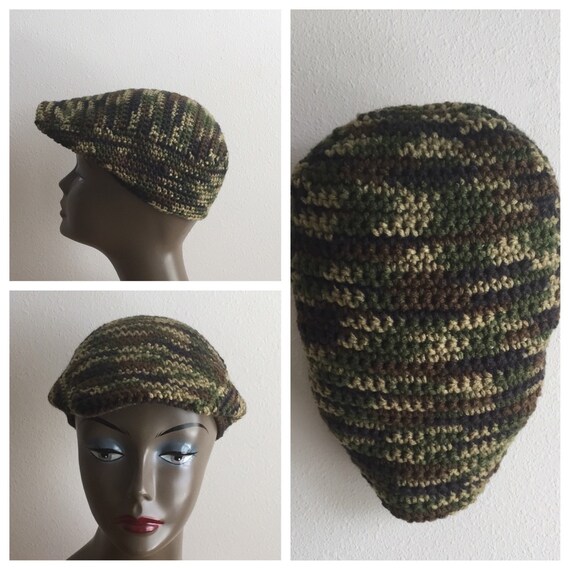 Crochet Camouflage Kangol Hat unisex - Etsy