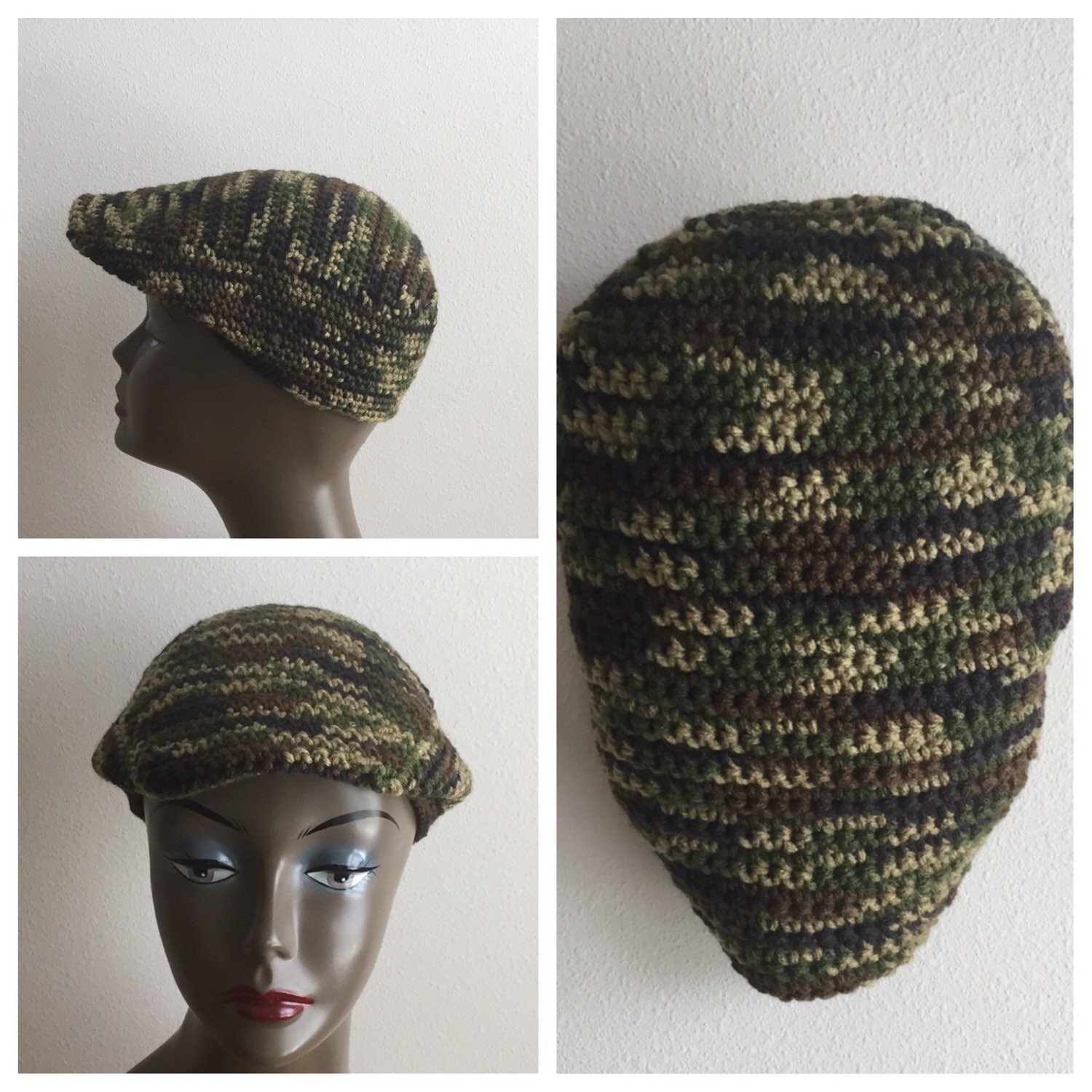 Crochet Camouflage Kangol Hat unisex 