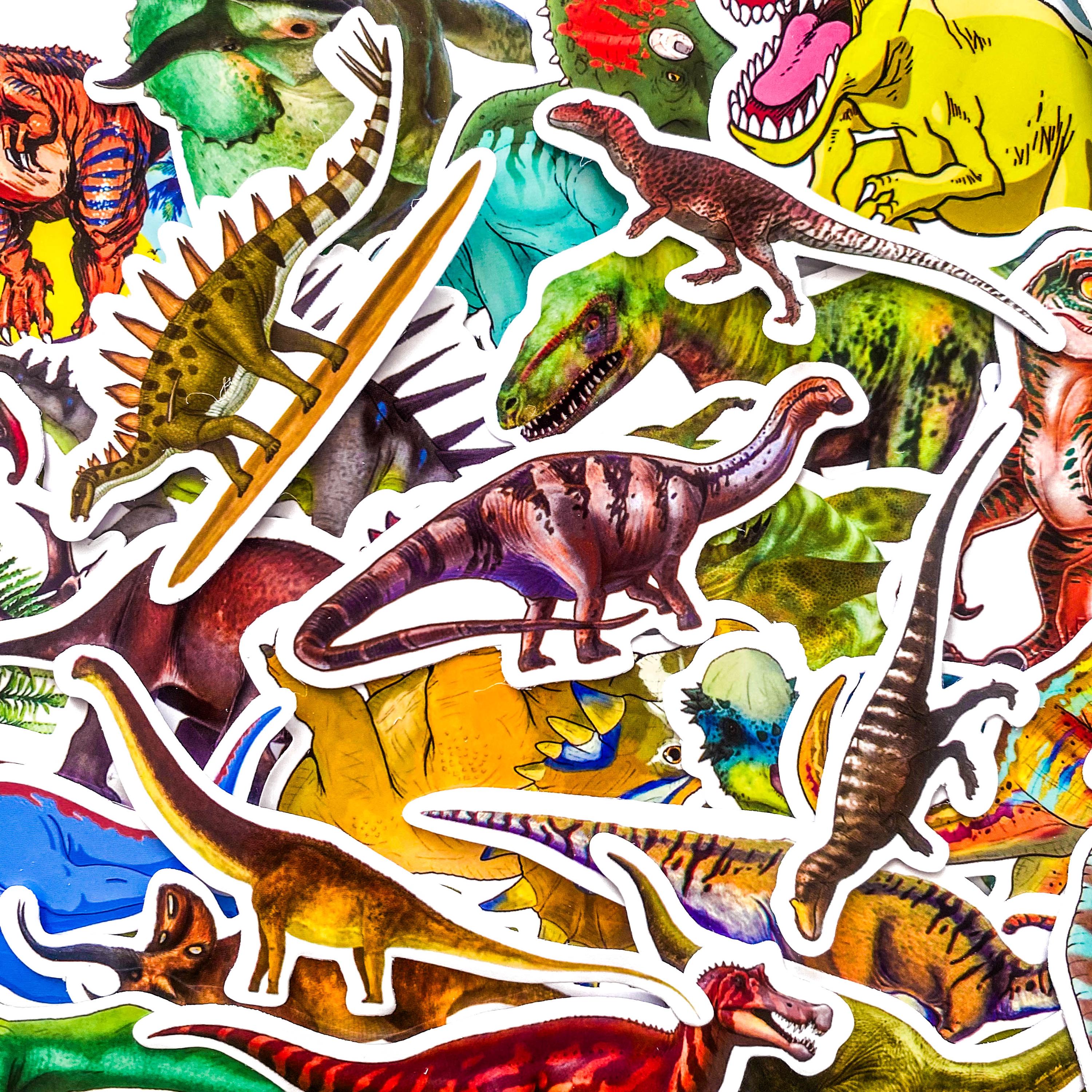 Single Dinosaur Sticker Pack of 50 Dinosaur Stickers for Kids, T Rex Stickers, Prehistoric ...
