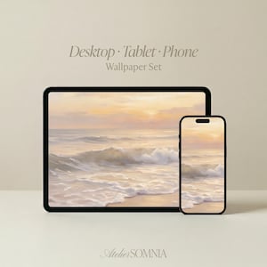 Coastal Desktop Wallpaper Set | Nautical Ocean iPad Background | MacBook iPhone Tablet Laptop Screensaver