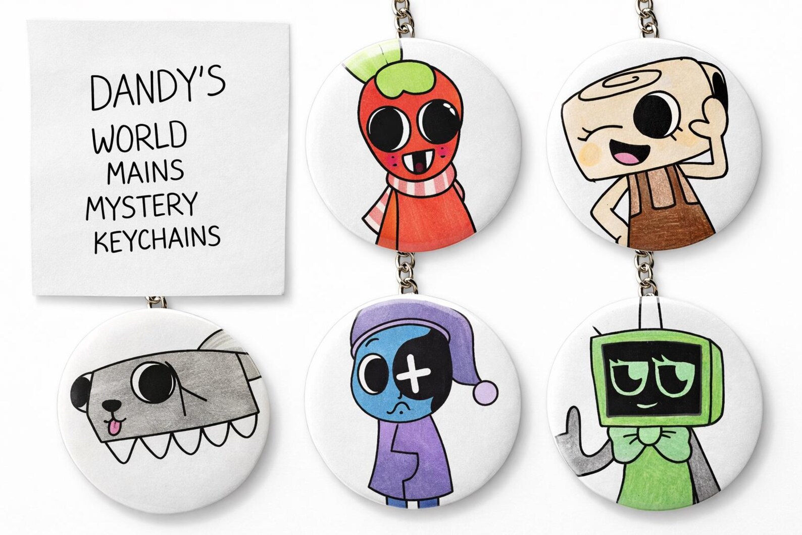 3 Dandy's World Main Mystery Key Chain - Etsy