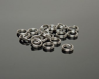 6mm Stainless Steel Split Rings (100)