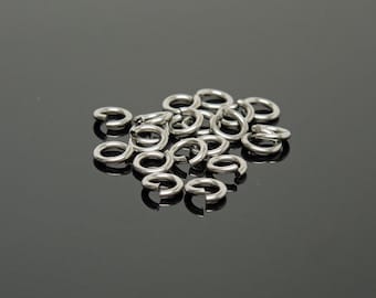 5mm OD 20G Stainless Steel Jump Rings (100)