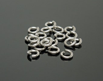 5.5mm OD 18G Stainless Steel Jump Rings (100)