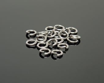 4.5mm OD 20G Stainless Steel Jump Rings (100)