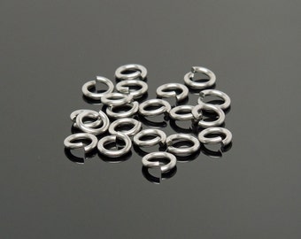 6mm OD 18G Stainless Steel Jump Rings (20)