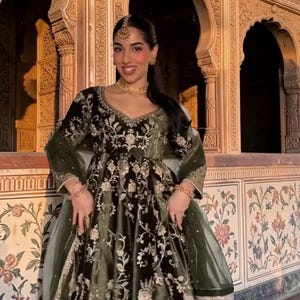 olive green evening dress Bella and Bloom Boutique