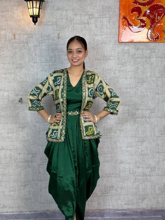 green dhoti dress Green Dhoti Suit