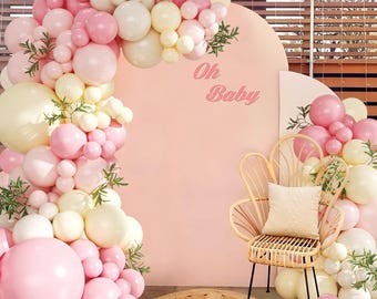 Pastel Pink Yellow Balloon Arch Garland Kit, Bee Bear Party Decor