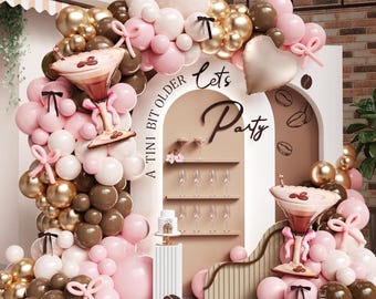 Kit de arco de globos Martini: Decoración para fiesta temática de espresso con un toque Tini antiguo