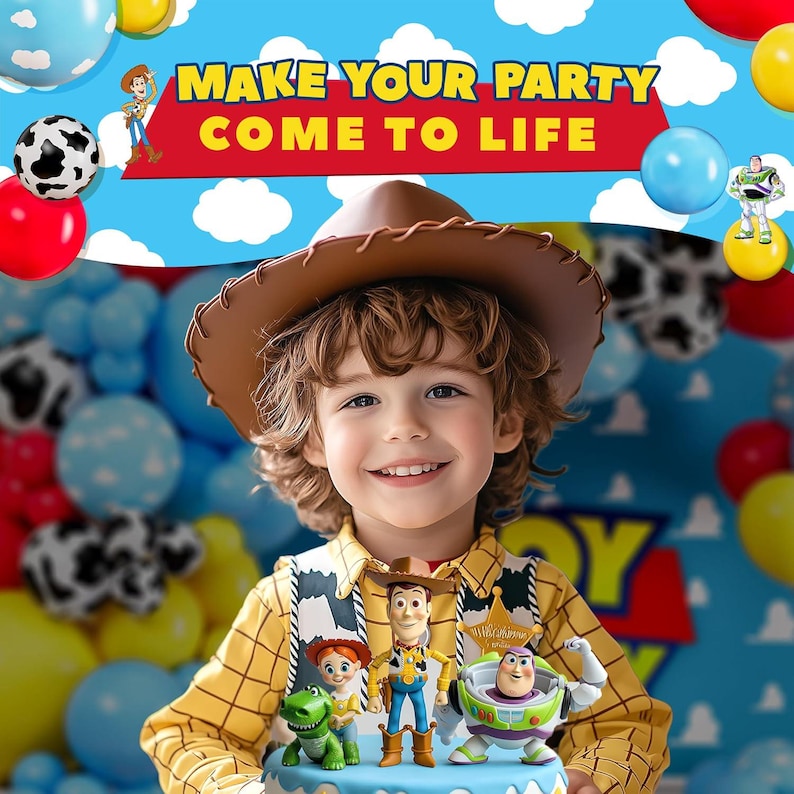 Toy Story Balloon Arch Kit: Cloud, Cow Print Garland for Baby Shower Birthday image 9