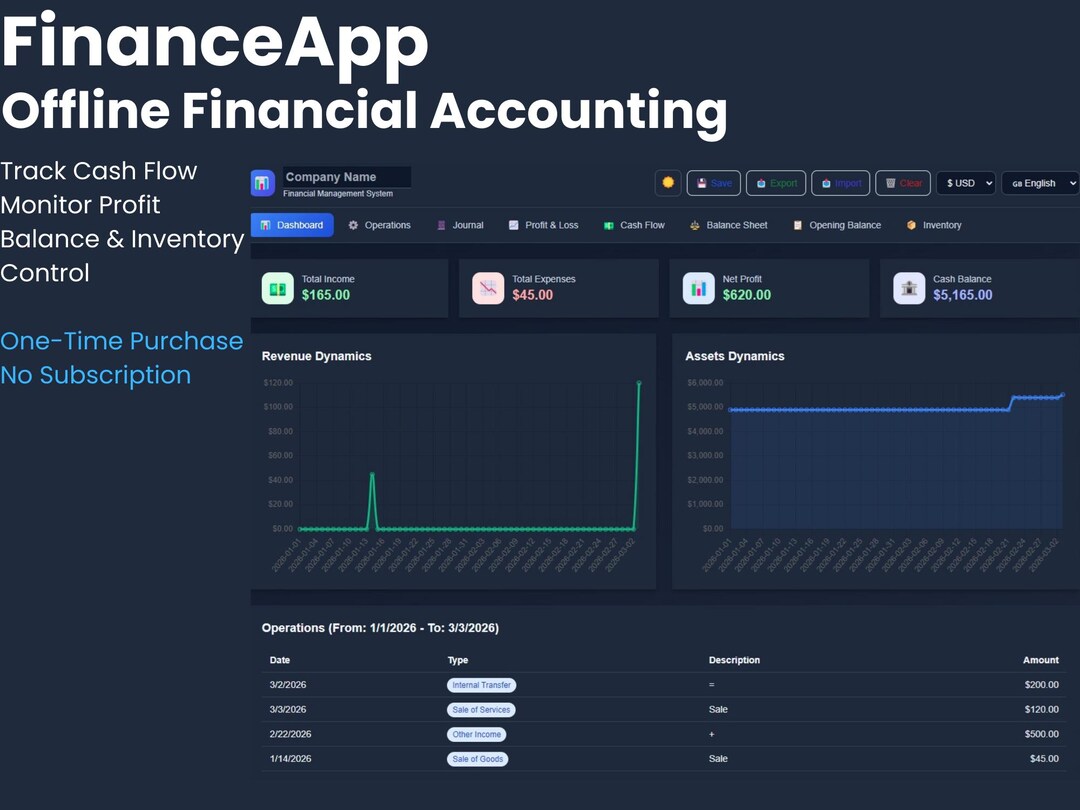 Financeapp: Offline Accounting Software for Small Business (windows ...