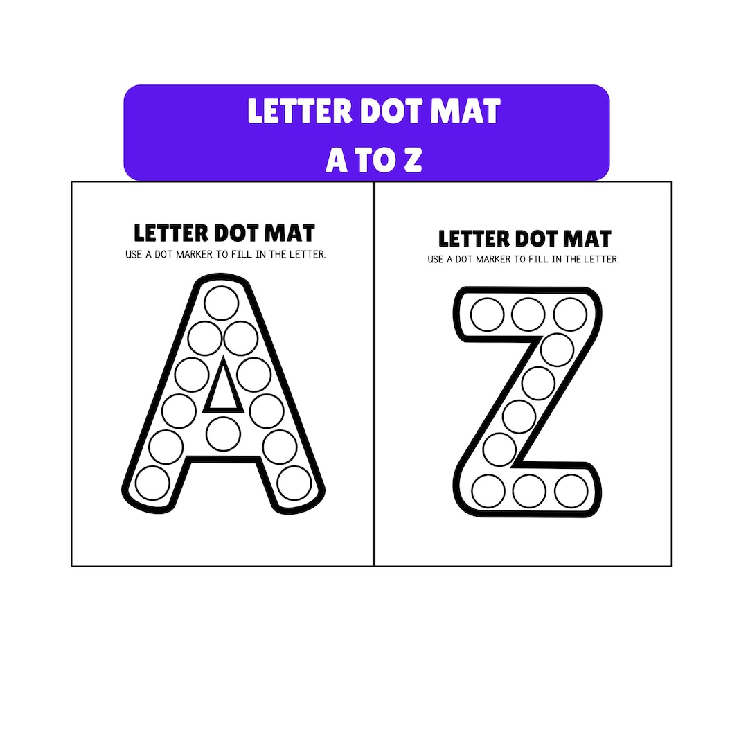 Alphabet Dot Marker Worksheets A to Z | Letter Dot Mat Printable ...