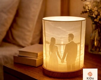 Personalisierte Foto-Lampe | Lithophane Lampe | Geschenk für Paare, Familie & Erinnerung