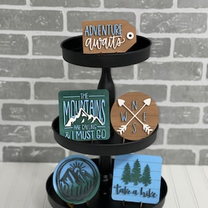 Mountain Tier Tray Laser Cut File