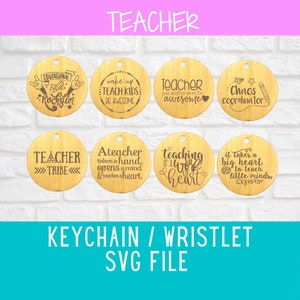 Pulsera/Llavero SVG - Paquete de profesores