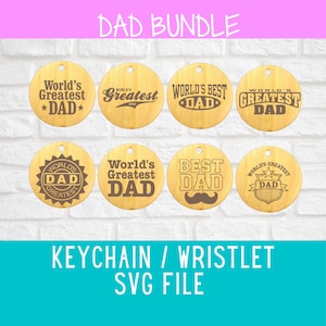 Wristlet/Keychain SVG - Dad Bundle