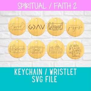 Pulsera/Llavero SVG - Paquete Espiritual 2