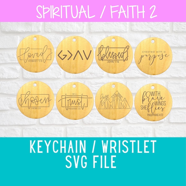 Wristlet/Keychain SVG - Spiritual 2 Bundle
