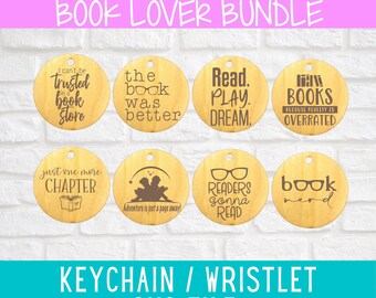 Wristlet/Keychain SVG - Book Lover Bundle