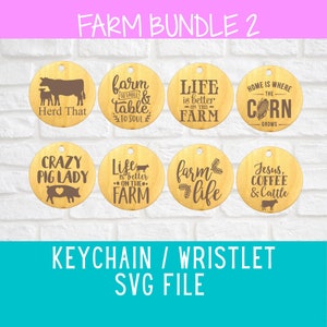 Pulsera/llavero SVG - Paquete Farm 2