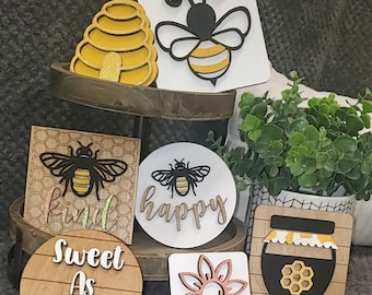 Bee Tier Tray Laser Cut File
