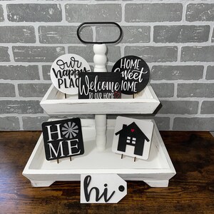 Farmhouse Home Tier Tray Laser Cut File