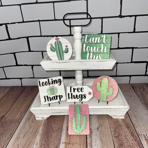 Cactus Tier Tray Laser Cut File