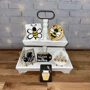Bee (2) Tier Tray Laser Cut File