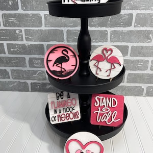 Flamingo Tier Tray Laser Cut File