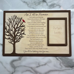 As I Sit In Heaven Memorial Plaque