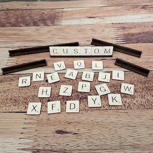 Scrabble Letters with Stands Laser Cut File