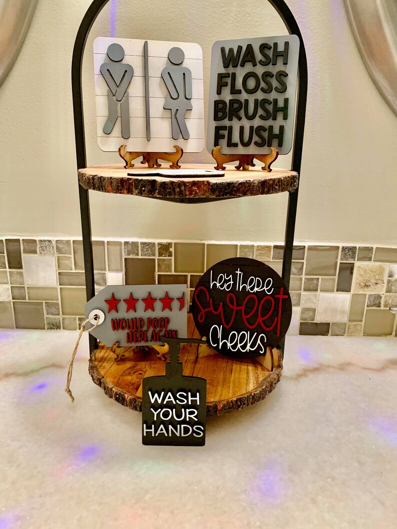 Bathroom Tier Tray Laser Cut File Etsy