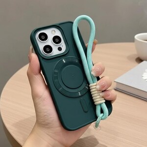 iPhone Case with Wrist Strap, Magnetic Camera Protection Cover for iPhone 17 16 15 14 13 12 11 Pro Max Plus