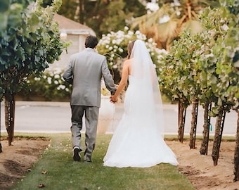 Simple Bridal Illusion Tulle Veil: Elegant Wedding Veil