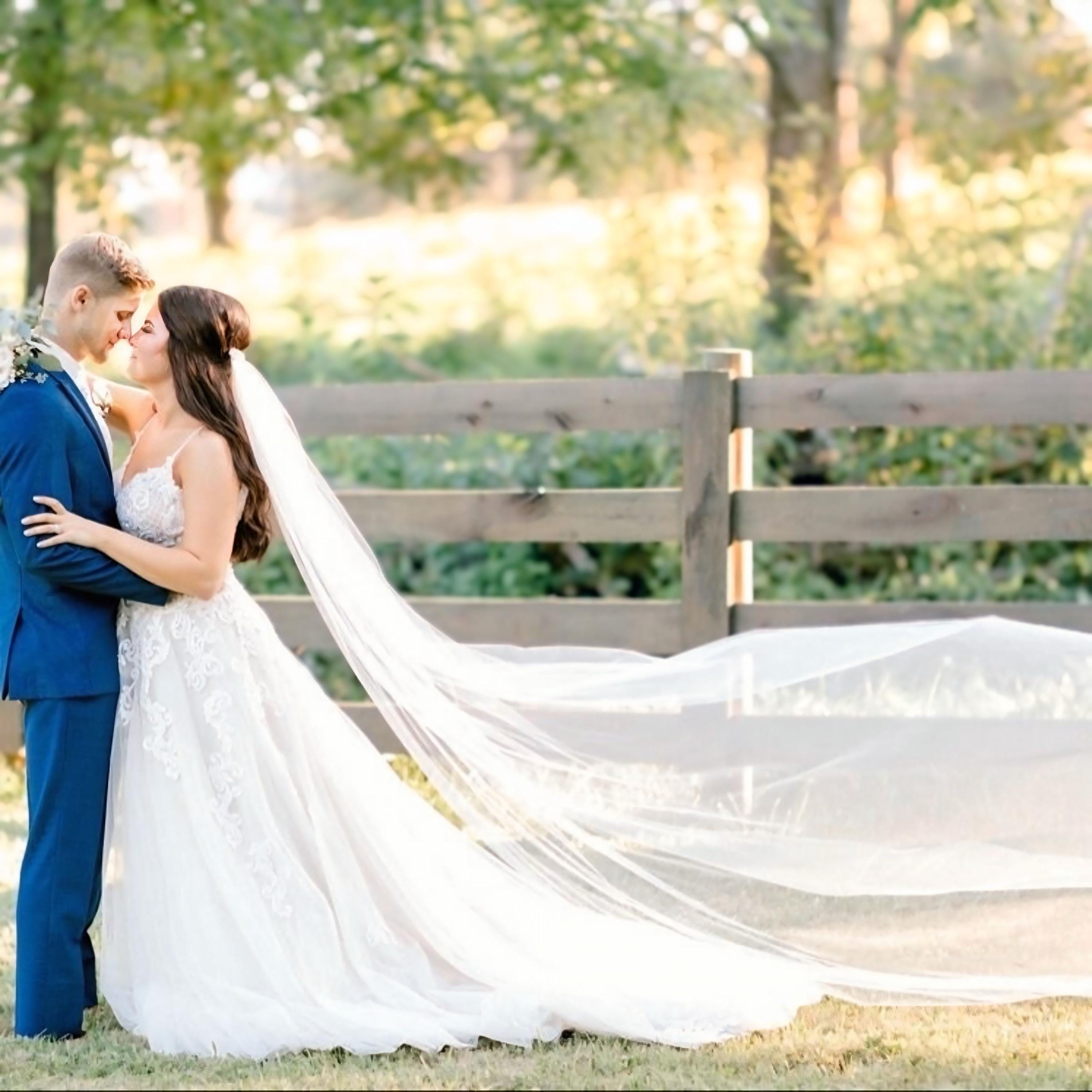 Simple Bridal Illusion Tulle Veil: Chapel, Cathedral, Floor 