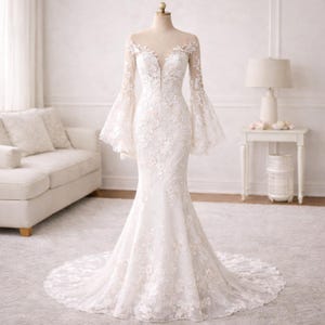 chinese dress ladies White wedding dress with a mermaid silhouette  Ageless.ee