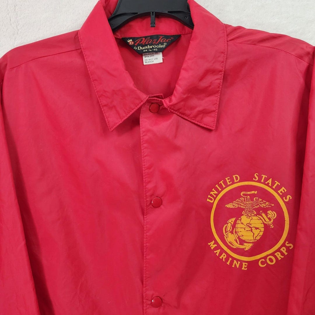 Red Usmc Jacket Vintage Red USMC Coach Jacket United States Marine Corps PLA JAC by ...