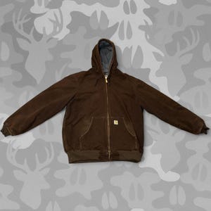 【Carhartt 】Active Jacket Dark Brown M Carhartt J130DKB Sandstone Active DARK BROWN Jacket | eBay