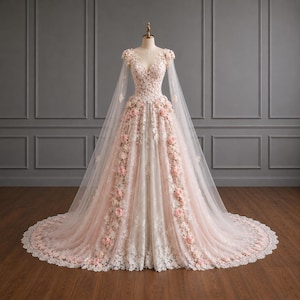 rose gold ivory wedding dress Aurora Rose Gold Sample Bridal Gown for Sale