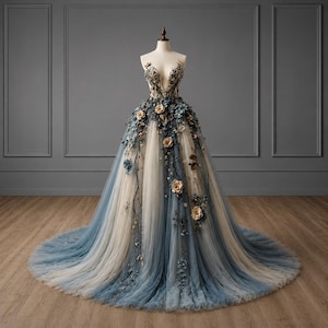 evening dresses san diego Ladivine C171 - Long Beaded detailing on Illusion bodice with draped satin skirt Mermaid Dress main image 0