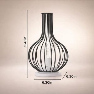 Tall bottle shape wire lantern lamp decorative table lighting